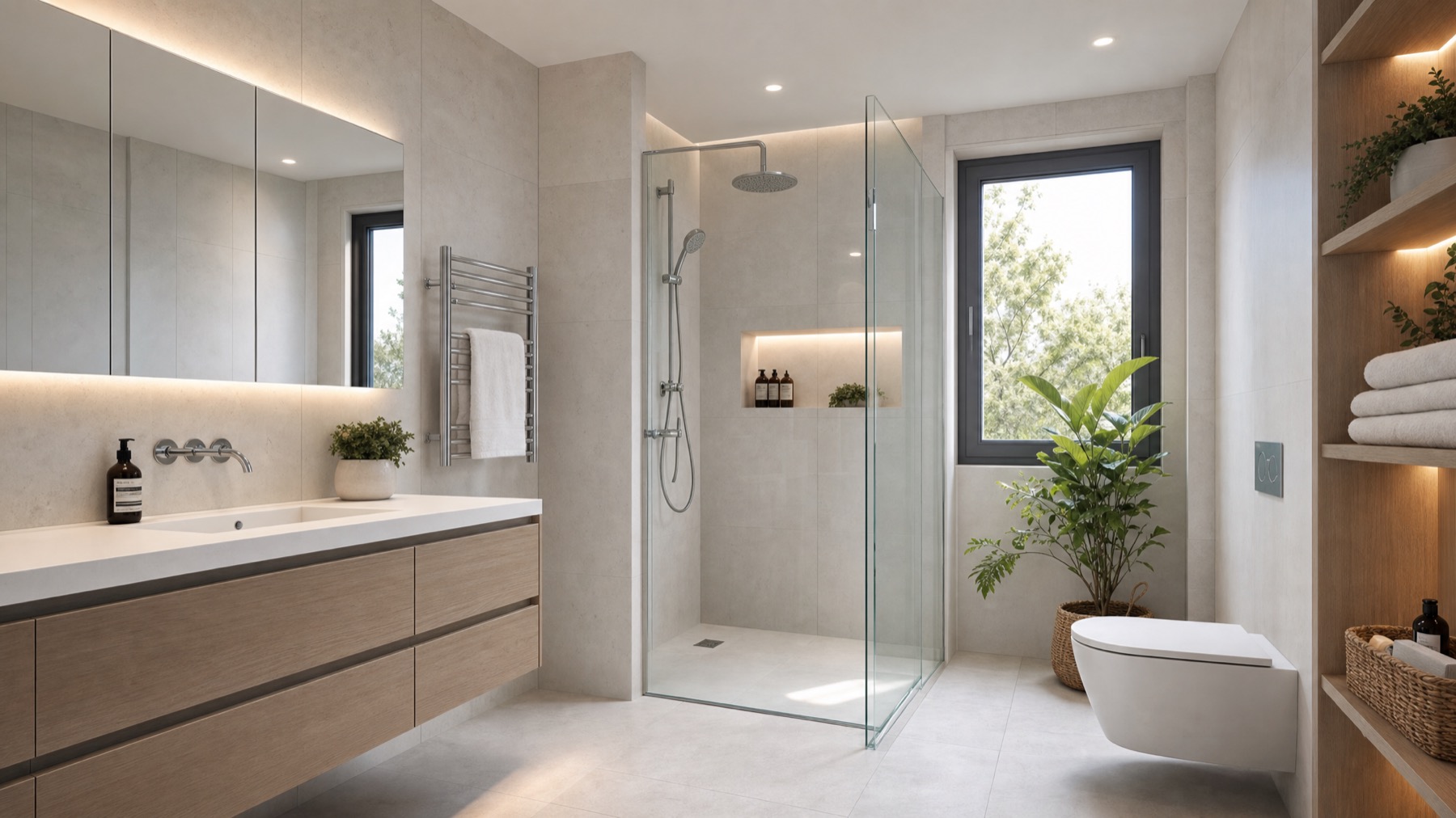 Render conceptual · baño moderno